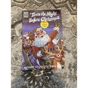 Vintage 'Twas the Night Before Christmas Giant Story Coloring Book 1989 RARE